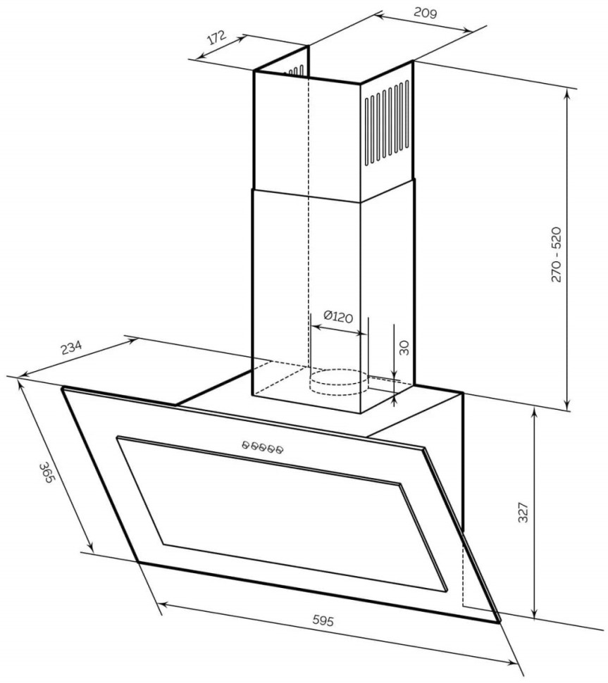 Вытяжка LEX Mio GS 600 (черный)