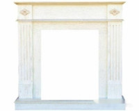 Камин Smolcom Brighton STD-ASP (белый дуб, патина золото)