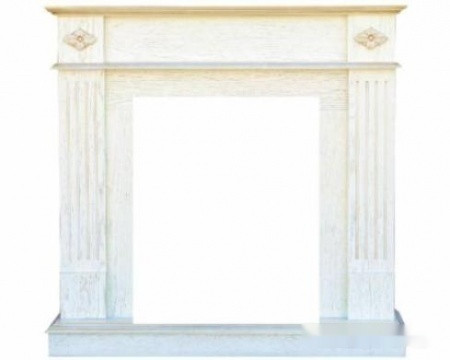 Камин Smolcom Brighton STD-ASP (белый дуб, патина золото)