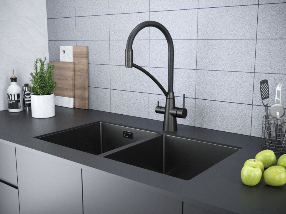 Смеситель Paulmark Siegen Si213111-GM (вороненая сталь)