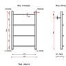 Полотенцесушитель Ростела Трапеция нижнее подключение 1" 4 перекладины 40x60 см