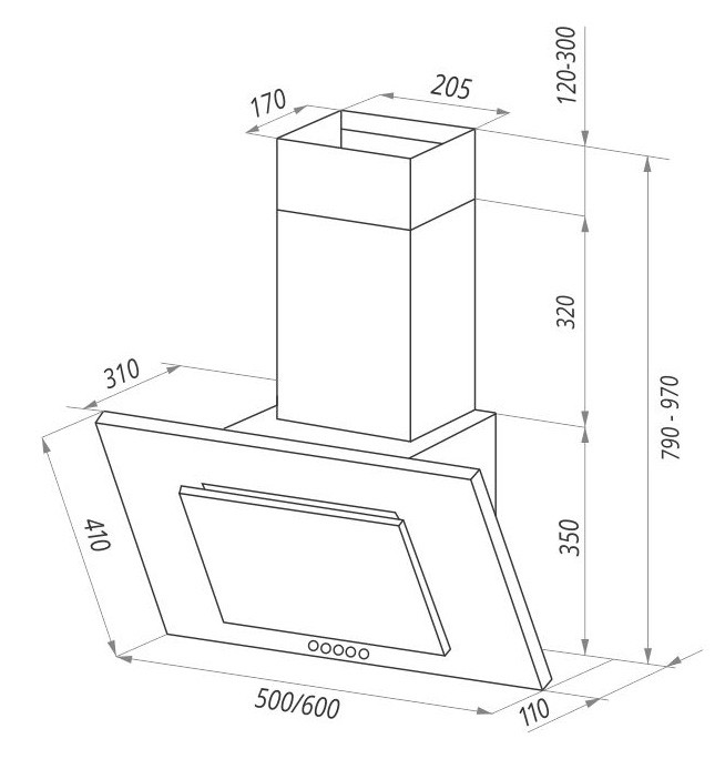 Вытяжка Maunfeld Tower C 50 белый