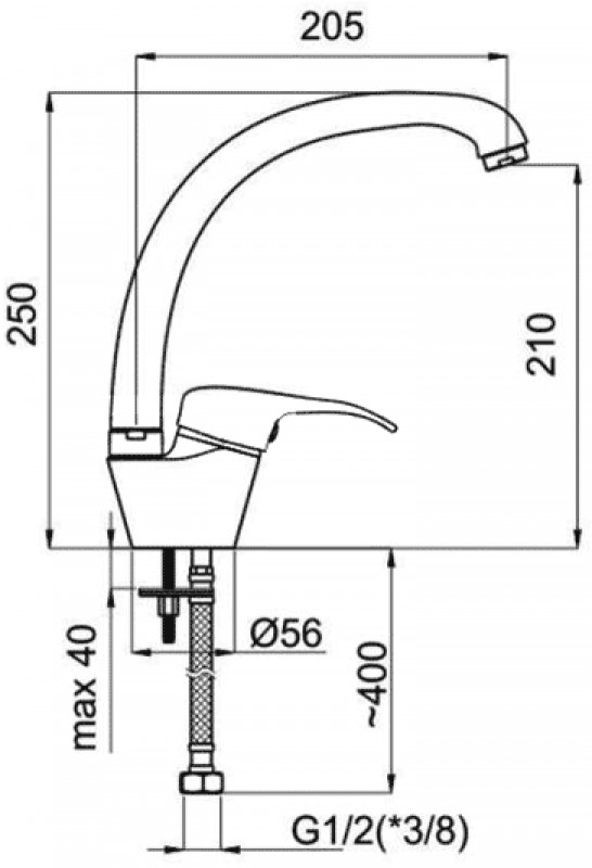 Смеситель Rubineta P-33 Star BK