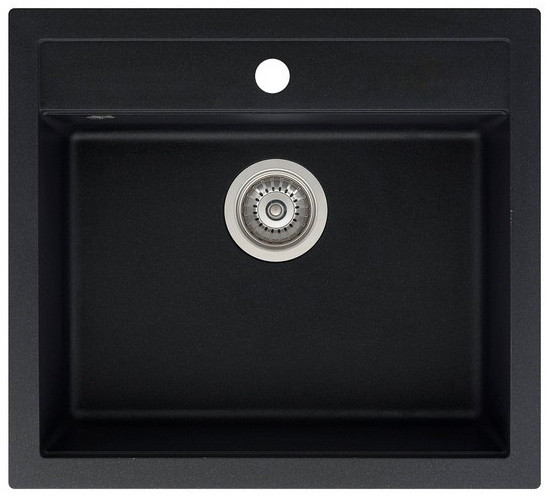 Кухонная мойка AquaSanita Quadro SQQ 100 601 W black metallic