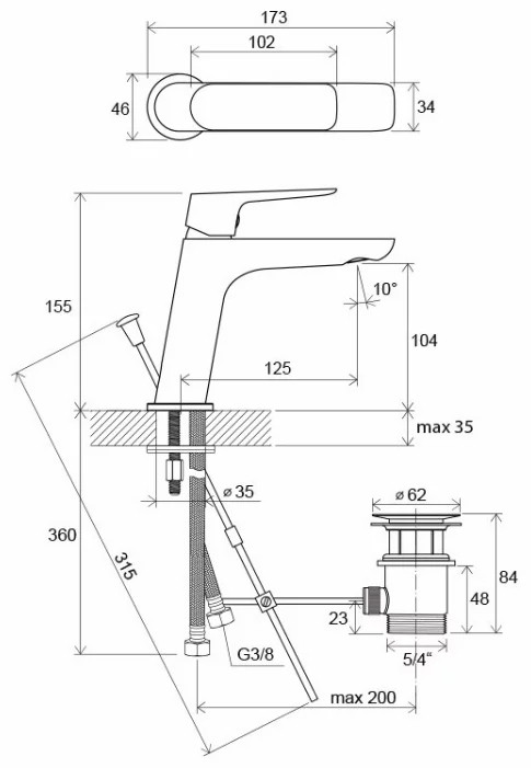 Смеситель Ravak Classic CL 011.00