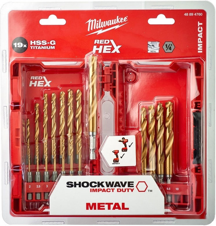 Набор оснастки Milwaukee 48894760 (19 предметов)