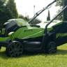 Газонокосилка электрическая Greenworks GD24LM33K4 / 2516107UB 24В (АКБ 4 А/ч и ЗУ)