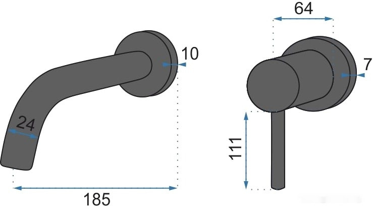 Смеситель Pea Lungo CM547811 (черный)