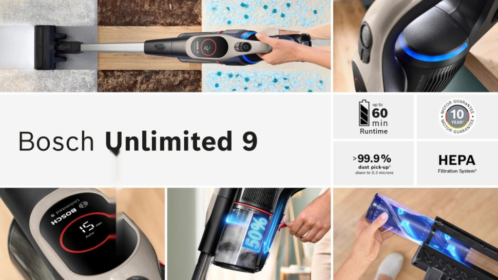 Пылесос Bosch Unlimited 9 BCS931GAC