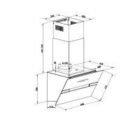 Вытяжка Maunfeld MERSEY 60 нержавеющая сталь/белое стекло