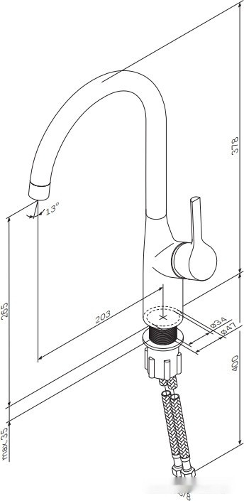 Смеситель Am.Pm Spike F9S07033 (белый)