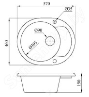 Кухонная мойка БелЭворс Lux L (олово)