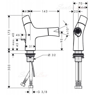 Смеситель Axor Starck Organic 12210000