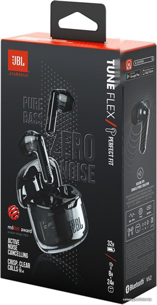 Наушники JBL Tune Flex Ghost (черный)