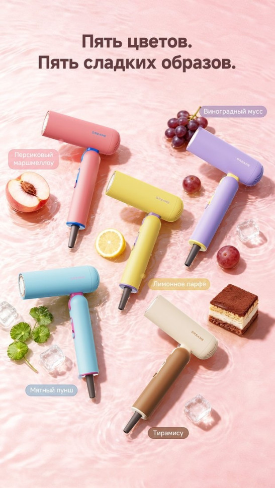 Фен Dreame Hair Dryer Pocket Cake Pink AHD51 (розовый)