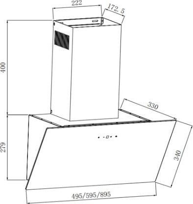 Вытяжка Weissgauff Yota 600 Touch Black Glass