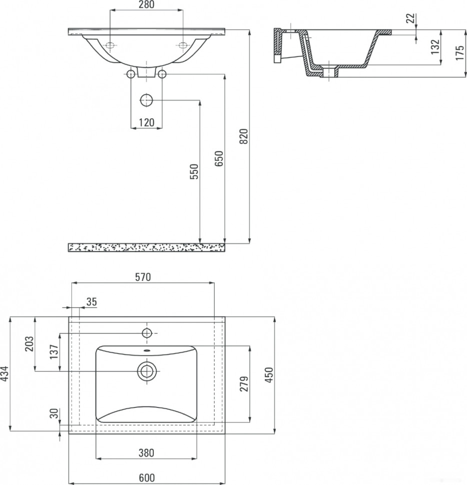 Умывальник Deante Floks CDI 6U6M