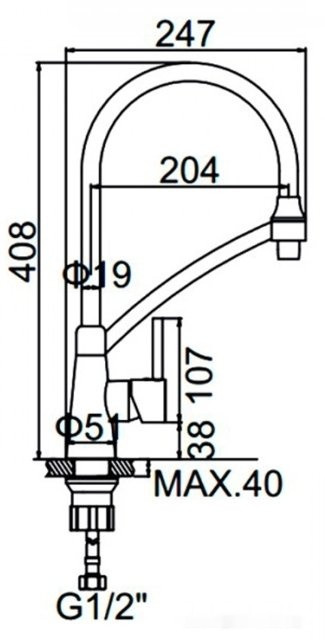 Смеситель Ledeme L4399-3 (хром/белый)