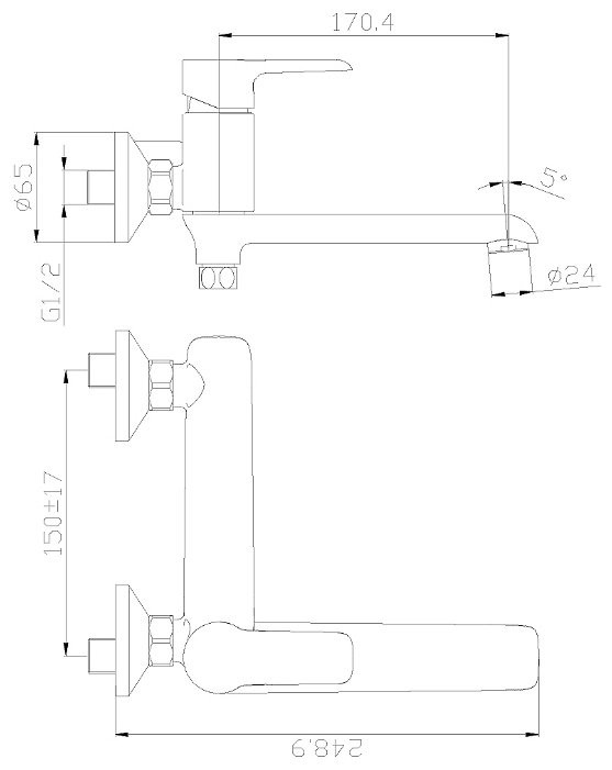 Смеситель Rossinka Silvermix W35-33