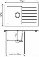 Кухонная мойка Tolero TTS-760 черный №911