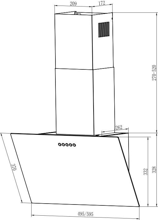 Вытяжка Weissgauff SIGMA 50 Touch Black Glass