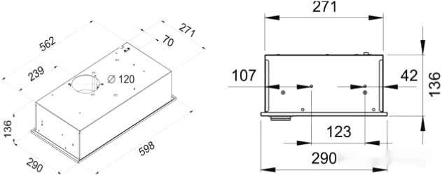 Вытяжка Ciarko Bongo 600 (белый)