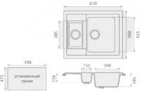 Кухонная мойка Gerhans C01 (Black)