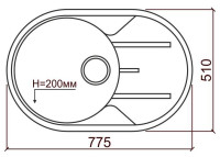 Кухонная мойка Tolero R-116 (белый)