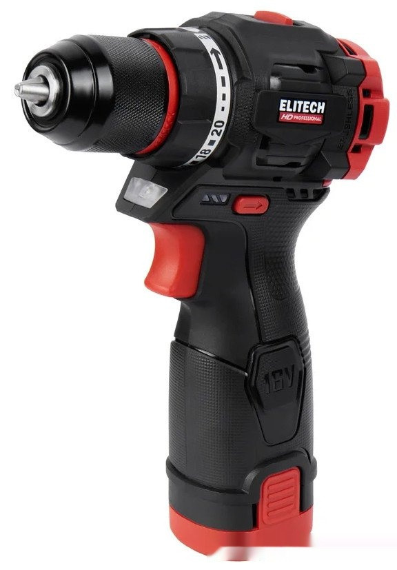 Дрель-шуруповерт Elitech HD Professional CD 16L2 E2201.039.01 HD (с 2-мя АКБ, кейс)