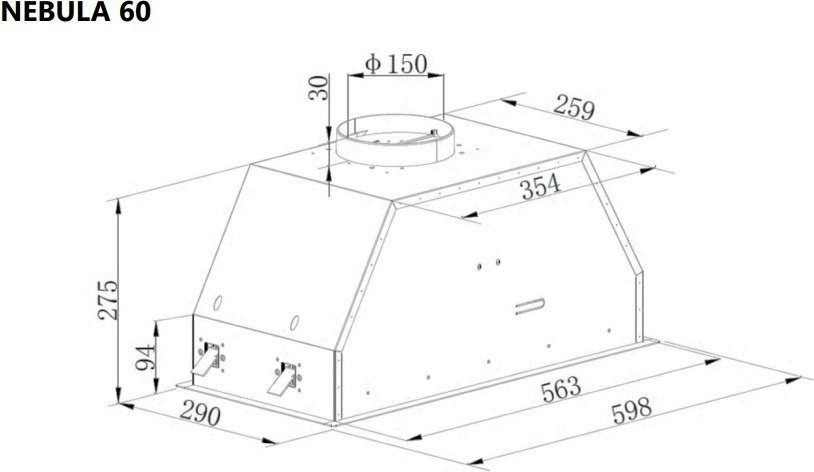 Вытяжка Maunfeld Nebula 60 Glass (черный)