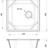 Кухонная мойка GranFest GF-U-500 (черный)