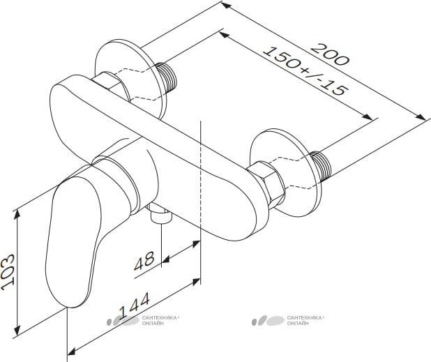 Смеситель Am.Pm Like F8020016 для душа