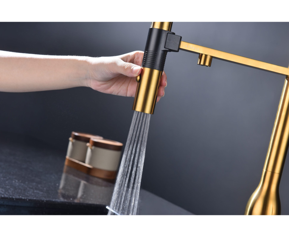 Смеситель Paulmark Magneto One Ma213188-BG (золото/брашированное золото)