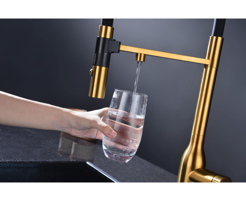 Смеситель Paulmark Magneto One Ma213188-BG (золото/брашированное золото)