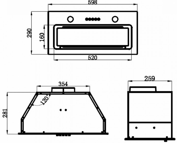 Вытяжка Maunfeld Trapeze 601GG (белый)