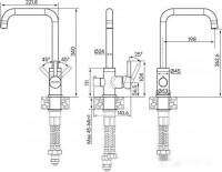 Смеситель Paulmark Logas Lo213021-418 (черный металлик)