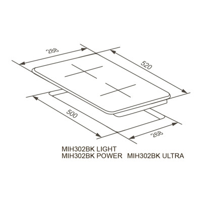 Варочная панель Meferi MIH302BK ULTRA
