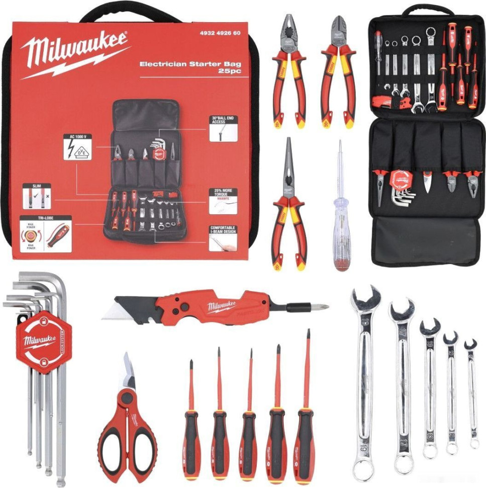 Набор домашнего мастера Milwaukee 4932492660 (25 предметов)