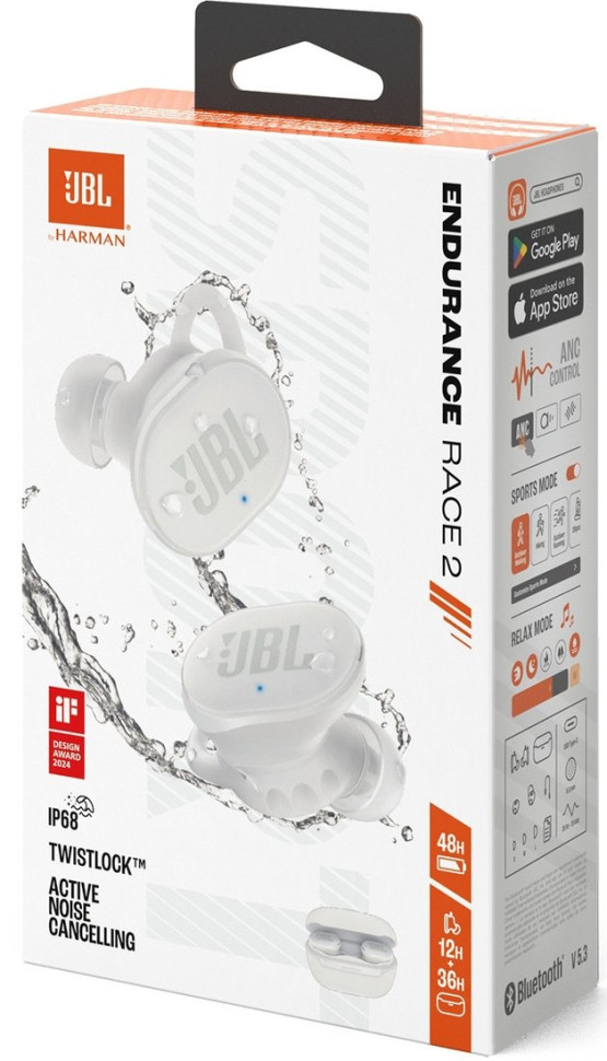 Наушники JBL Endurance Race 2 (белый)