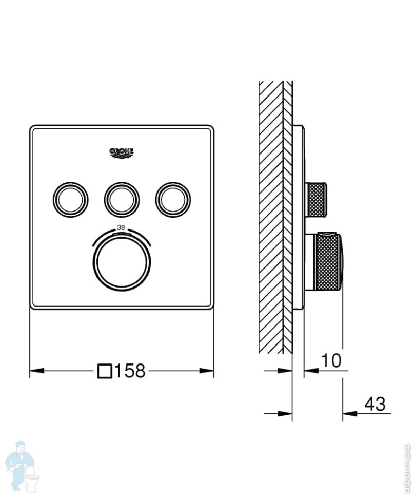 Смеситель Grohe Grohtherm SmartControl 29126000