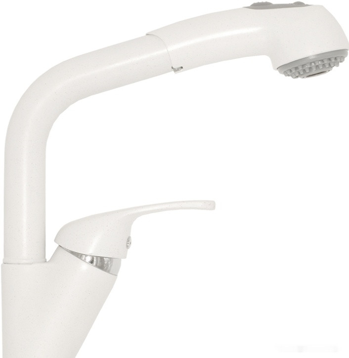 Смеситель Polygran Высокая лейка (белый 26)