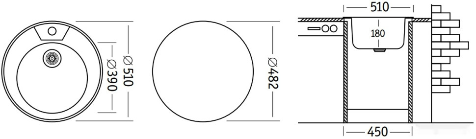 Кухонная мойка Ukinox Фаворит FAP510-GT8K 0C