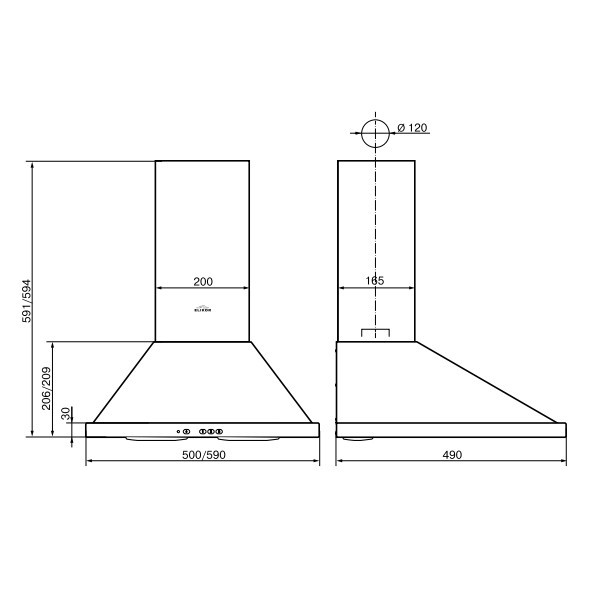 Вытяжка Elikor Оптима 50П-400-К3Л медный антик