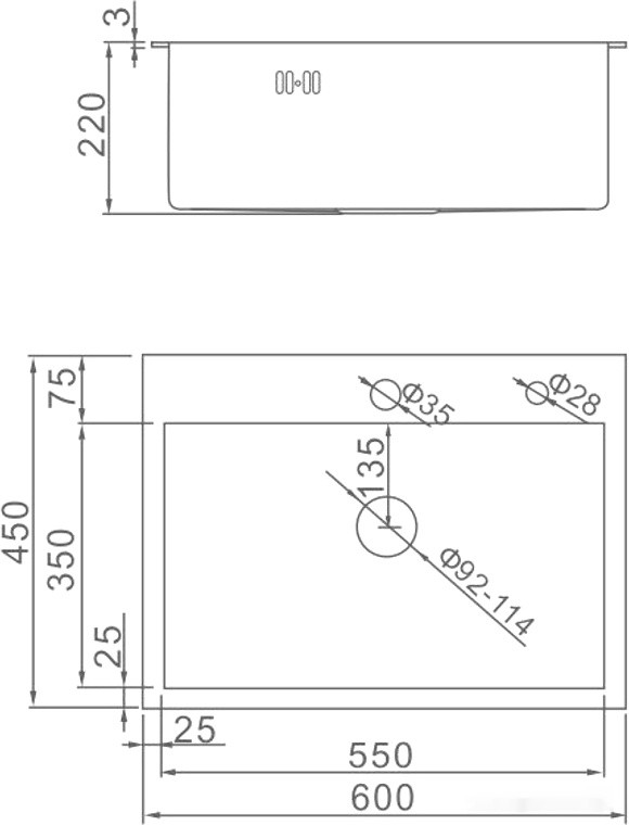 Кухонная мойка Gerhans K36045B (графит)
