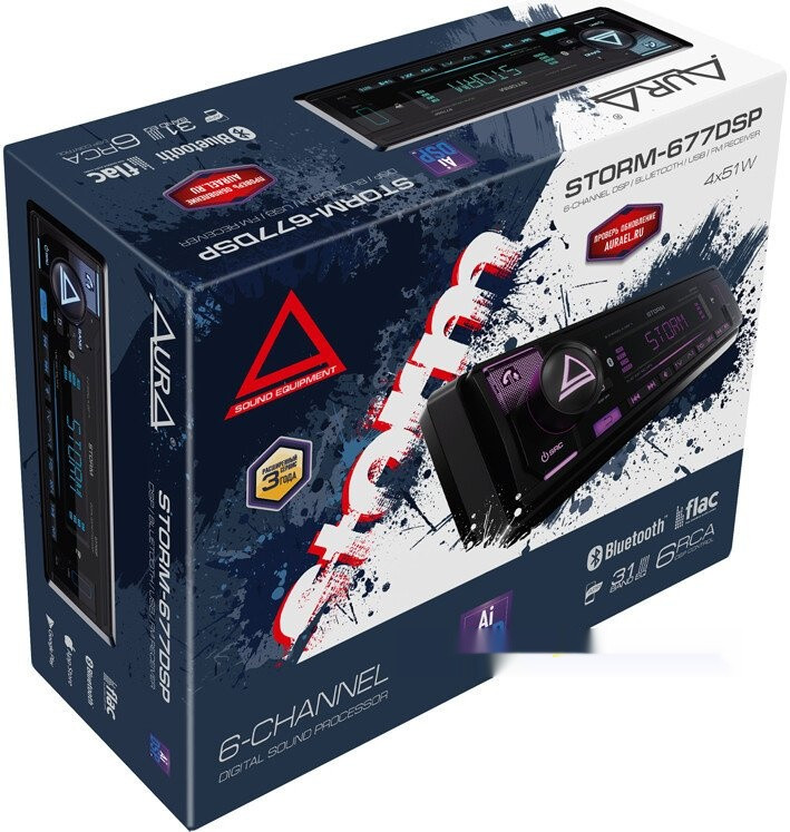 Автомагнитола Aura Storm-677DSP
