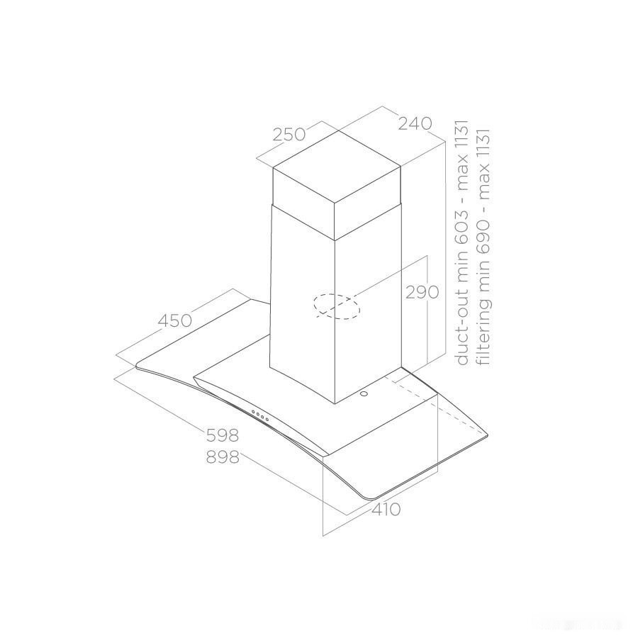 Вытяжка Elica Circus IX/A/90 68116392A