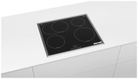 Индукционная варочная панель Bosch PIF645BB5E, цвет панели черный, цвет рамки серебристый
