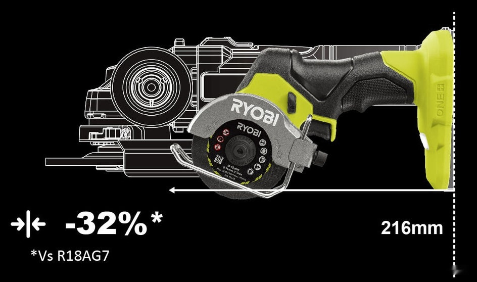 Дисковая (циркулярная) пила Ryobi RCT18C-0 5133004953 (без АКБ)