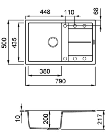 Кухонная мойка Elleci Unico 300 G59 Antracite