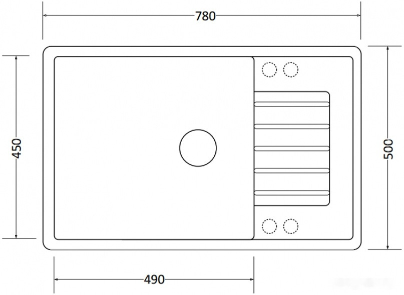Кухонная мойка Zorg Dello 78 (натуральный воск)